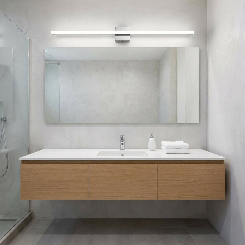 Éclairage pour meuble-lavabo à DEL à intensité variable de 47,2 po Jhalia, H 4,3 po x l 47,2 po x P 2,87 po