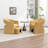 Upholstered Barrel Chair With Ottoman-1721785635