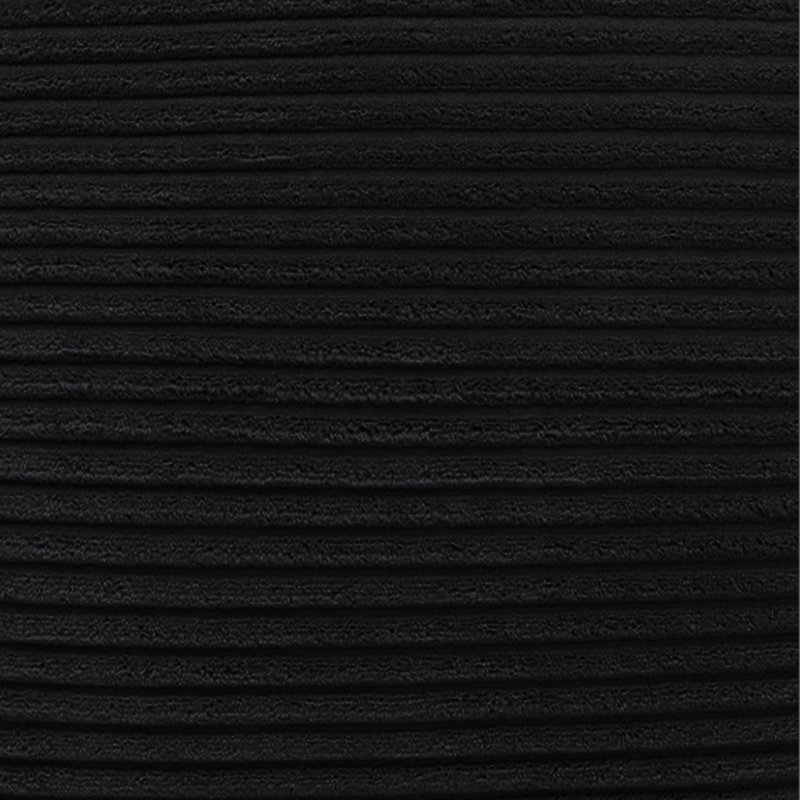 Striped Square Euro Cushion Cover, Black