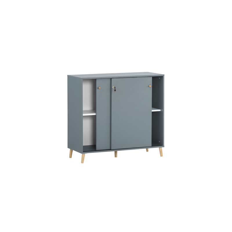 Keville Sliding Door Wardrobe, Blue