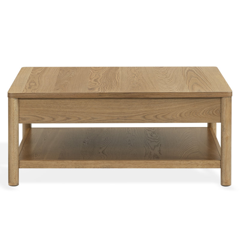 Jaylessa Wood 1 Drawer Coffee Table, Brown Oak