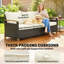 192cm Wide Straight Steel Patio Sofa-1229495339