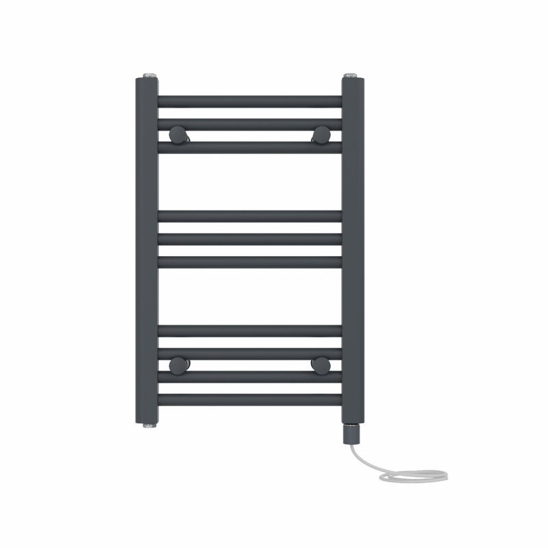 Straight Towel Rail Heated Towel Rails, 60cm H x 40cm W x 3cm D, Anthracite