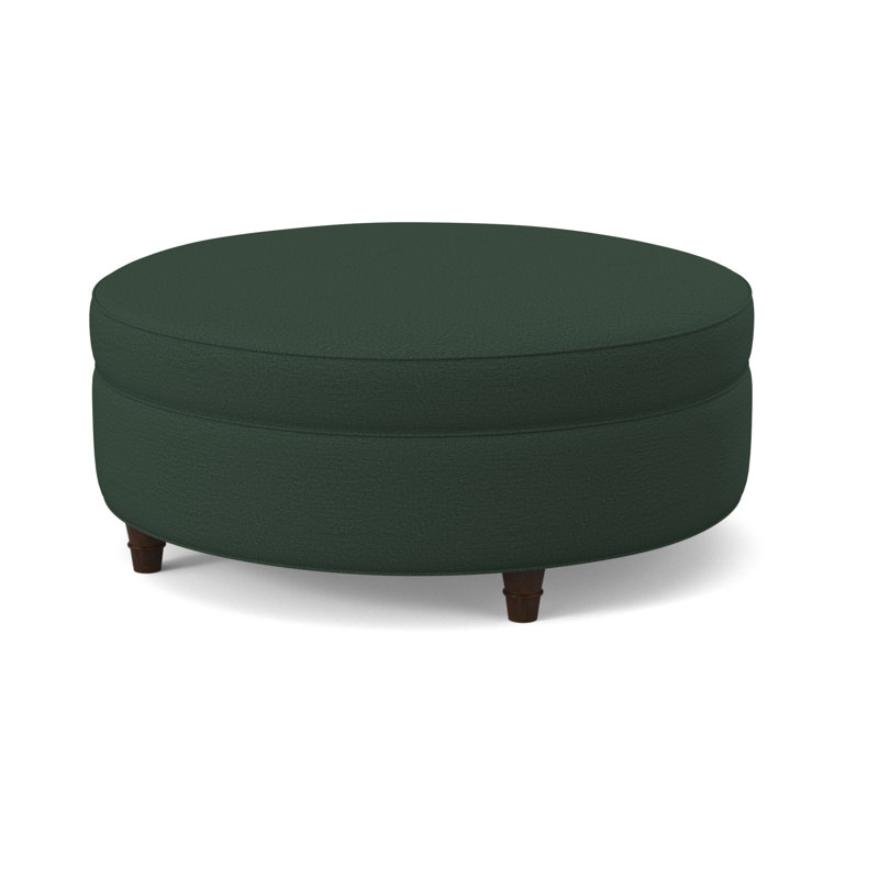 Duke Round Ottoman, Elise Flax, American Walnut