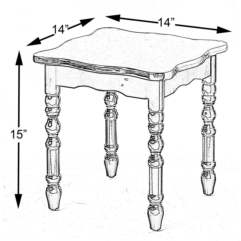 Table de bout Gumbs, Brun