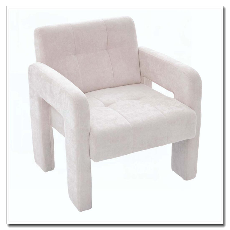 Fauteuil rembourré, Beige