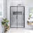 48 In. W X 71 In. H Pivot Framed Shower Door In Matte Black Finish