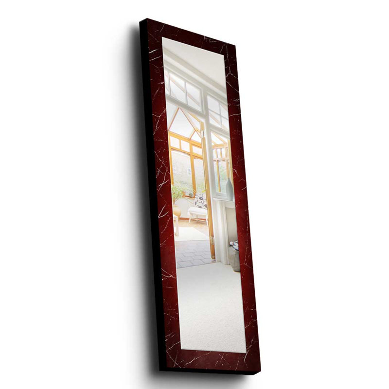 Élégant miroir décoratif avec cadre 100% bois de pin, 15,7 po x 47,2 po | Miroir en verre véritable (épaisseur: 0,2 pouce) | Peinture sur tissu élégante | Idéal pour le salon, la chambre à coucher et le vestibule