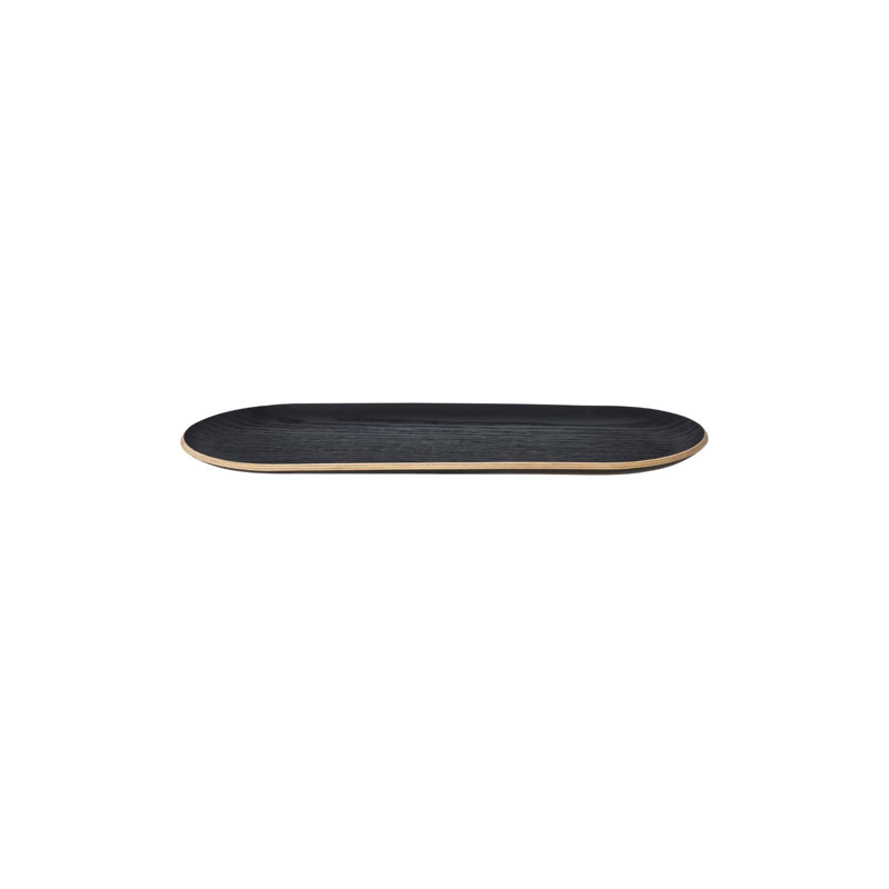 BAKI Wood Tray - Black - Medium, Espresso Wood, 14.2" W x 5.7" D x 0.6" H