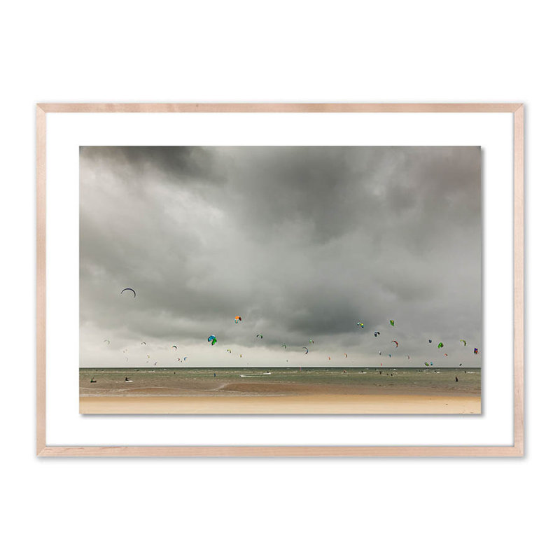 Kite Day Print by Jakob Wagner, Natural, 29" H x 40" W x 2.5" D