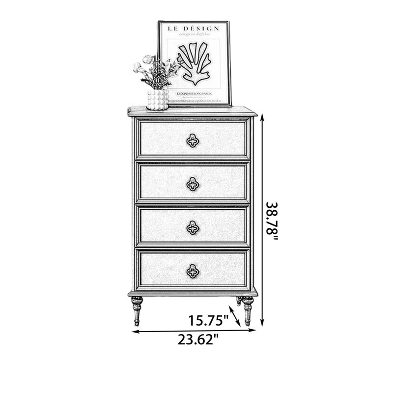 Black Solid Wood Rectangular Dressers & Chests