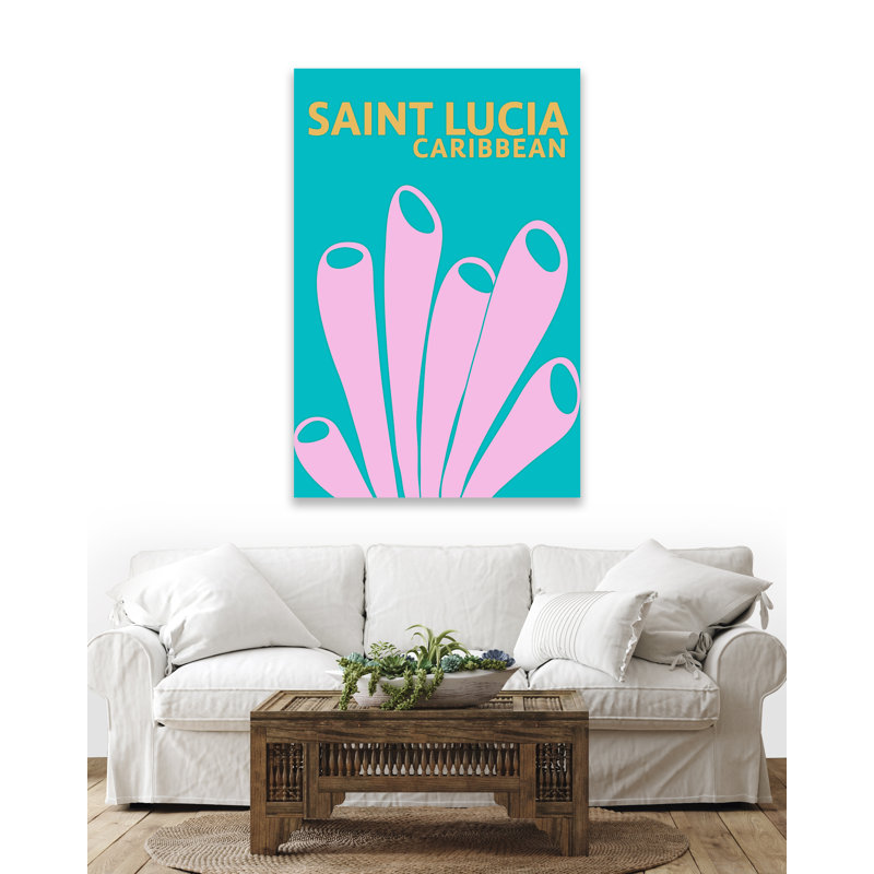 Saint Lucia Print by Yaffa G, 41" H x 27" W, Wrapped Canvas