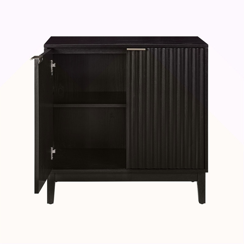 Armoire de rangement 2 portes, Noir