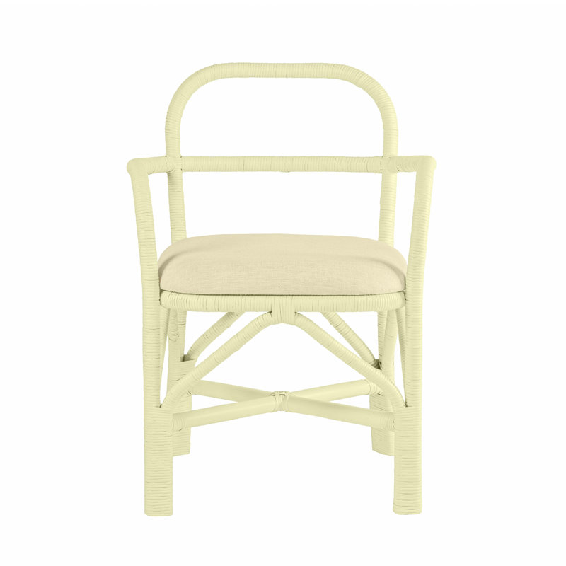 Chaise en rotin vert, Crème