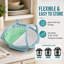 2-in-1 Silicone Steamer Sling & Divided Pot-in-Pot Insert Set for Instant Pot 6/8 Qt, Anti-Scald Pressure Cooker Lifter with 2-Chamber Steamer Basket, BPA-Free, (Mint Blue)