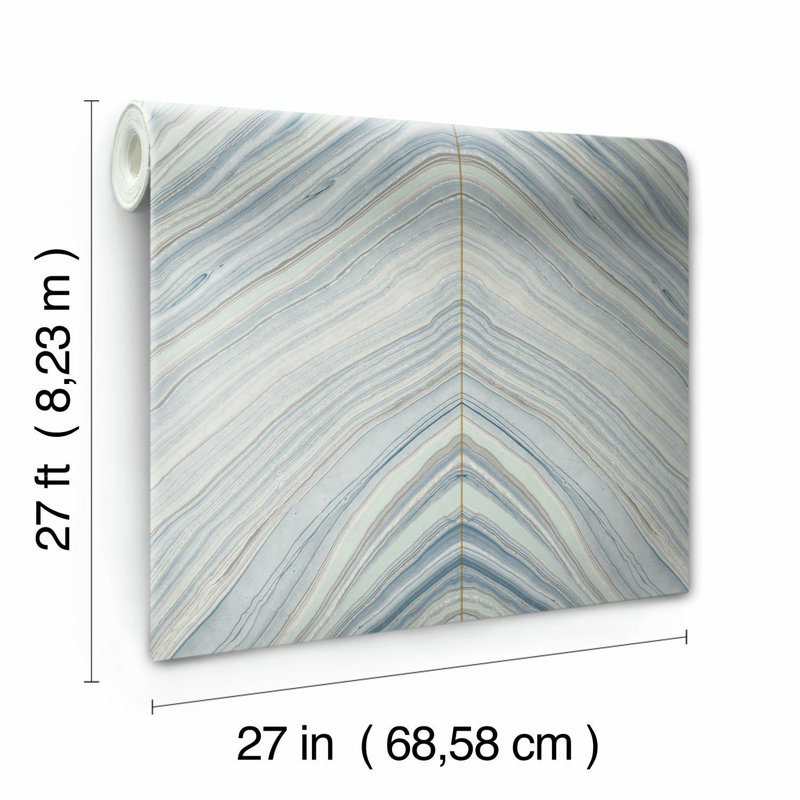 Papier peint Onyx Strata, Bleu