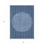 Tapis intérieur lavable rayé bleu marine 5 pi x 8 pi
