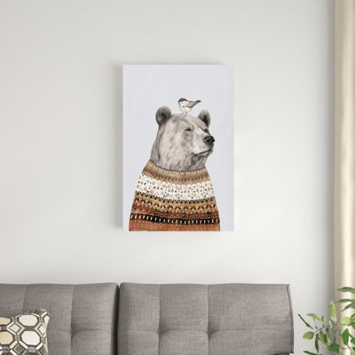 «Fair Isle Bear I» par Victoria Borges - impression sur toile tendue