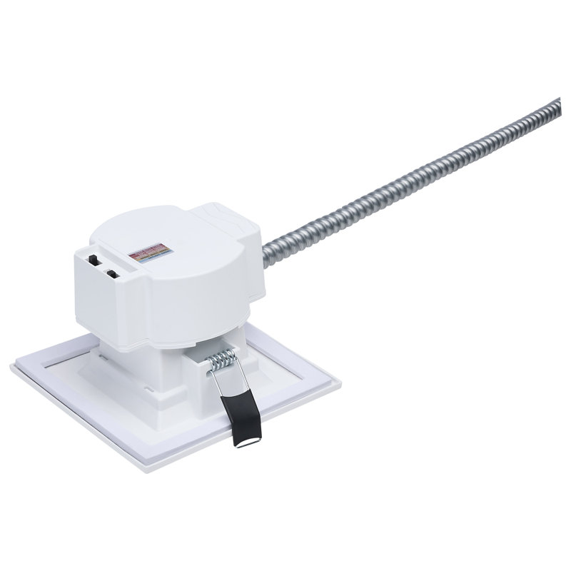 13,5 W à DEL, sélectionnable sur le terrain, 4 pouces, Downlight commercial, double gradation, carré 120 à 347 V