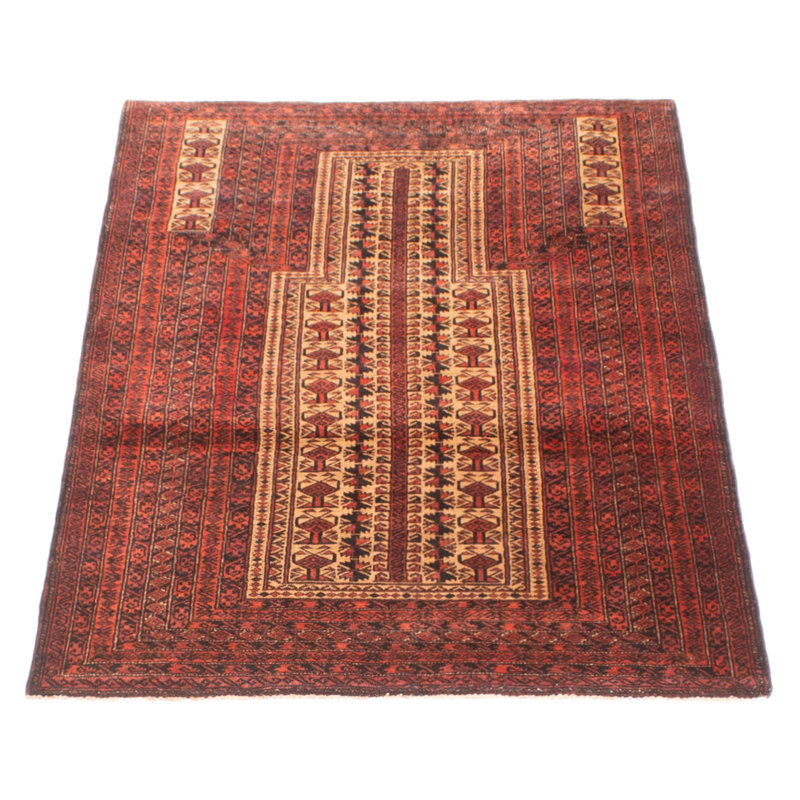 Tapis brun clair Teimani 2 pi 11 po x 4 pi 8 po
