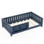 Structure de lit simple avec tête de lit bibliothèque, garde-corps de sécurité, lit de rangement pour enfants, bleu-1534637625-1534637761