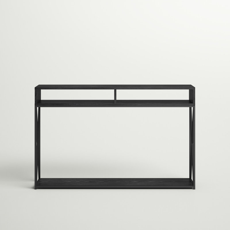 Console de 47,25 po Ariyana, Plateau noir / base noire
