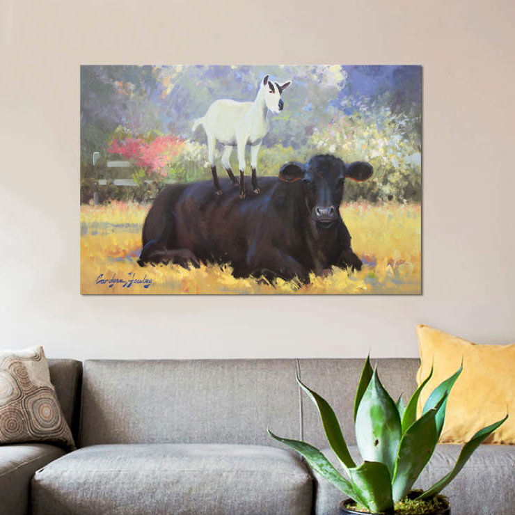 «Farm Pals V» par Carolyne Hawley, impression sur toile, H 18 po x l 26 po x P 1,5 po, Toile tendue