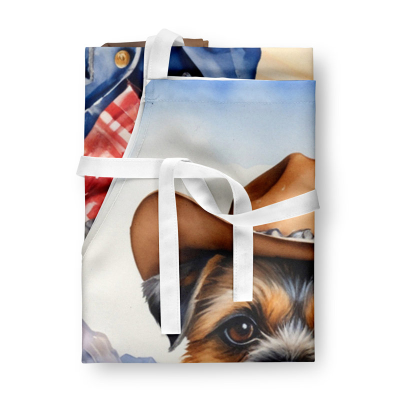 Tablier de bienvenue Border Terrier Cowboy