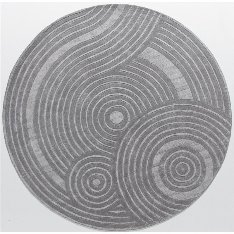 Hand Woven Grey Indoor Rug, Round 200cm