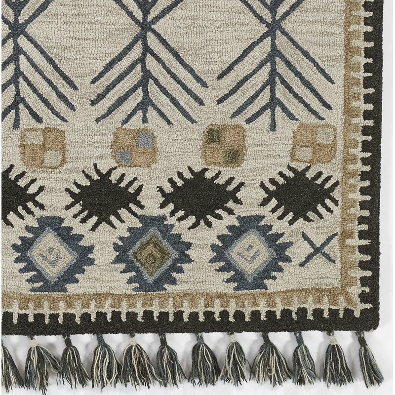 Tahoe Hand Tufted Wool Geometric Area Rug, Rectangle 7'6" x 9'6"