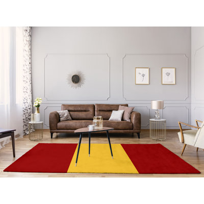 Tapis de zone rouge/jaune