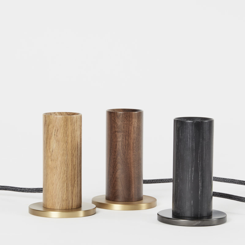 Walnut Kncukle Table Lamp With Sphere IV