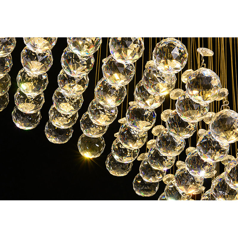 Lustre encastré en cristal 9 lumières K9