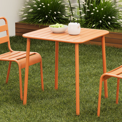 Table carrée pour l'extérieur Brick Red