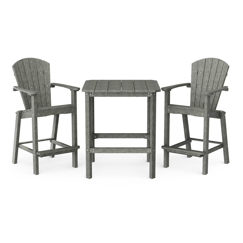 Ensemble de bar 3 pièces Classic, Gris foncé