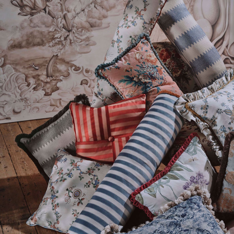 Giles Deacon Trelliage Fabric, Chamomile/Chalk