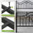 Metal Platform Bed with Victorian Style Headboard and Footboard，Sturdy Steel Slat Support, Underbed Storage-101091561-101091563