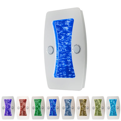 Panneau de musique Bluetooth avec capteur de température Bluetooth et haut-parleurs muraux incurvés avec haut-parleurs intégrés et éclairage d'ambiance, lampe d'intérieur de fontaine à bulles pour les salles sensorielles, les maisons et les écoles