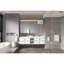 84 po W Miroir de salle de bain avec cadre en métal, corrosion, reflet transparent, meuble-lavabo, se suspend de plusieurs façons, or, rouille en alliage d'aluminium, meuble-lavabo HD facilement-438189539-438189550
