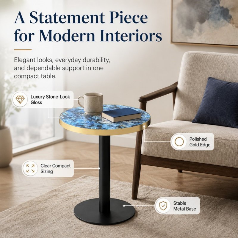 Table basse, Bleu