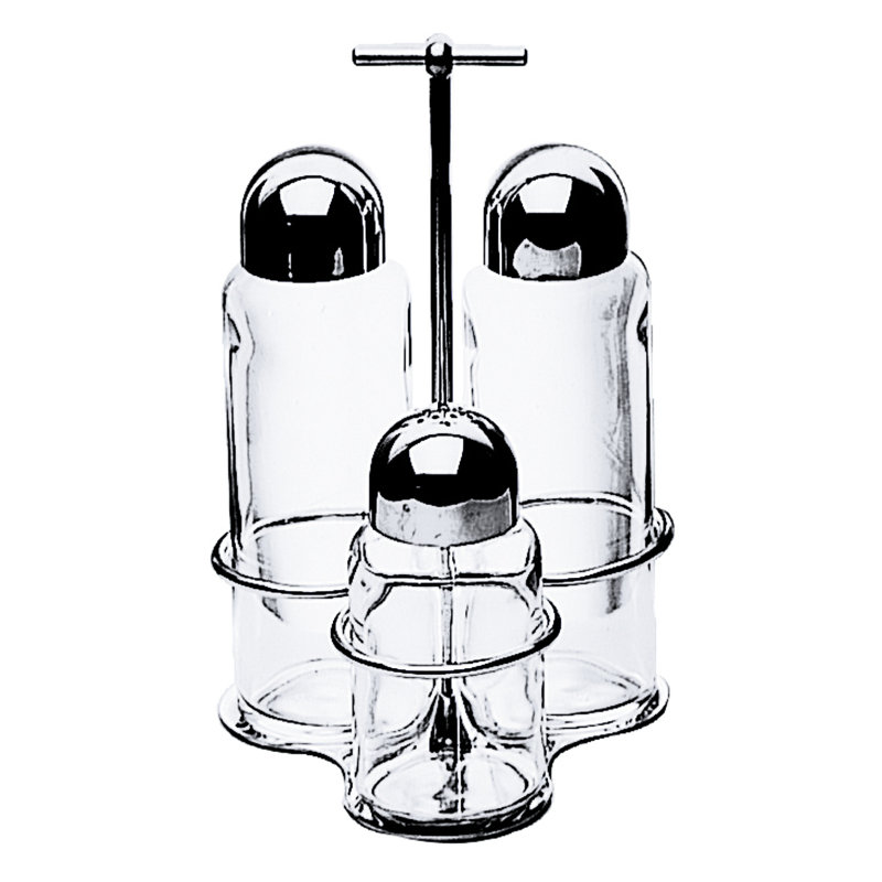Minima 3 Piece Cruet Set; 2 x 6 oz. + 1 x 3-3/4 oz.