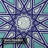 Abstract Patchwork Light Blue Shower Curtain with 12 Hooks-429173477