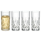 Highball Glass - Drinking Glasses - Set of 4 -13 oz, Made in Europe