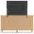 Mooran 2Pc Dresser Mirror Set, 6 Drawer, Matte Black, White Faux Marble-118778037