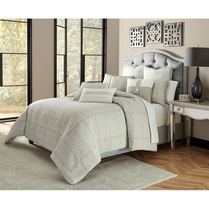 Julianna 10 Piece King Comforter Set, King Comforter + 5 Shams + 4 Throw Pillows