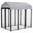 Pawhut 6' X 4' X 6' Dog Playpen Outdoor, Dog Kennel Dog Exercise Pen With Lockable Door, Water-Resistant Canopy, For Medium And Large Dogs