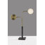 Lampe de bureau noire / laiton 25,25 po Abele