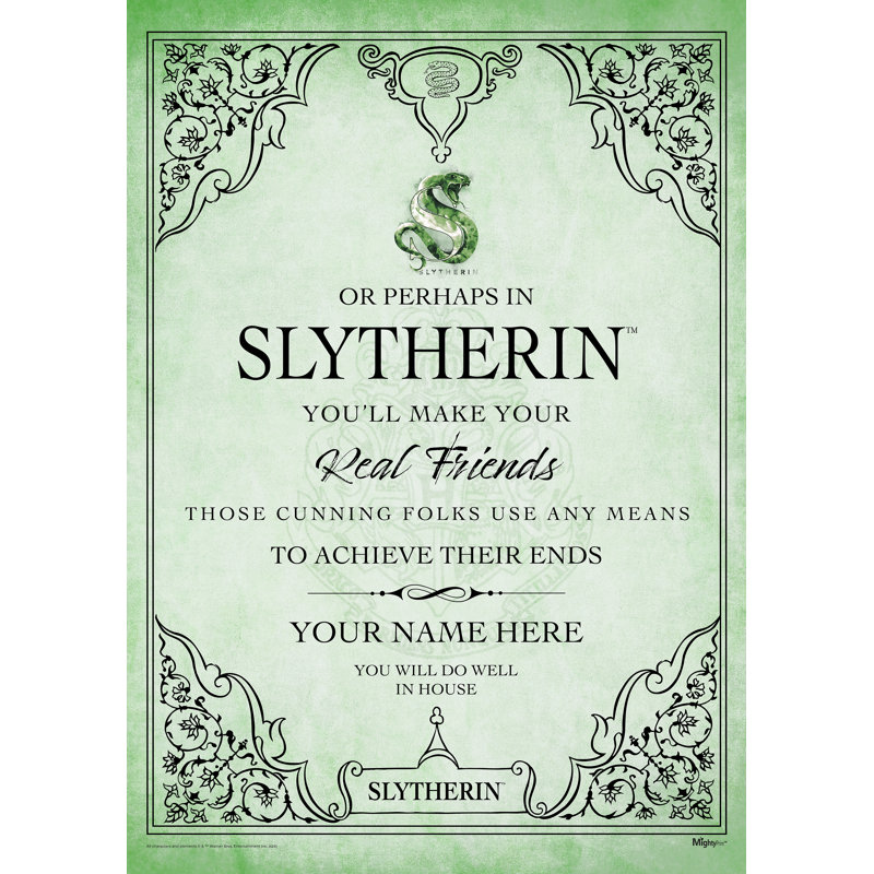 Harry Potter (Slytherin Assigned - Personalized)  Wall Art
