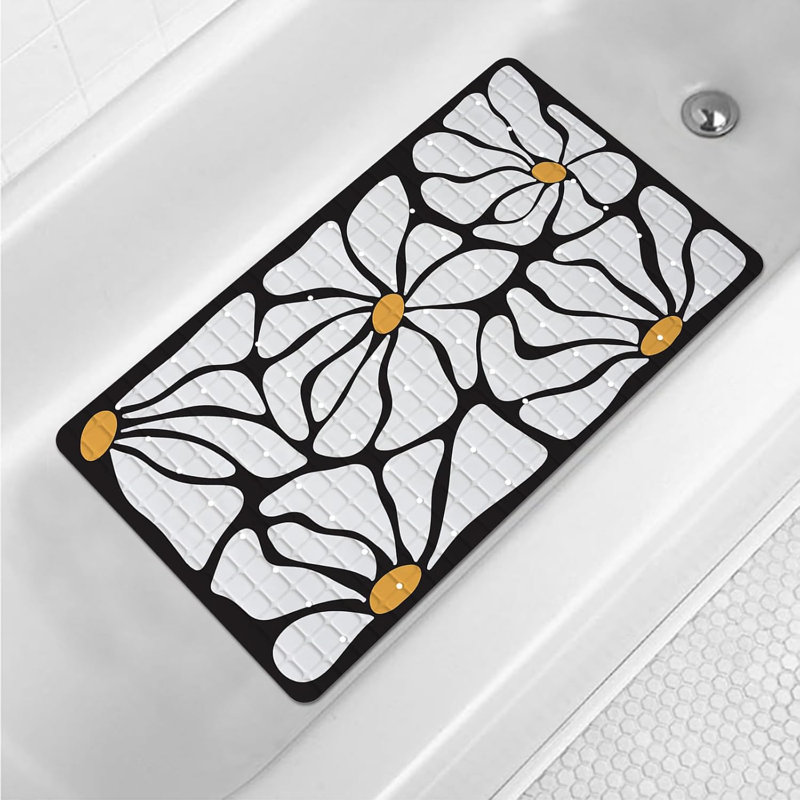 27x16" Floral Non-slip Bath Mat