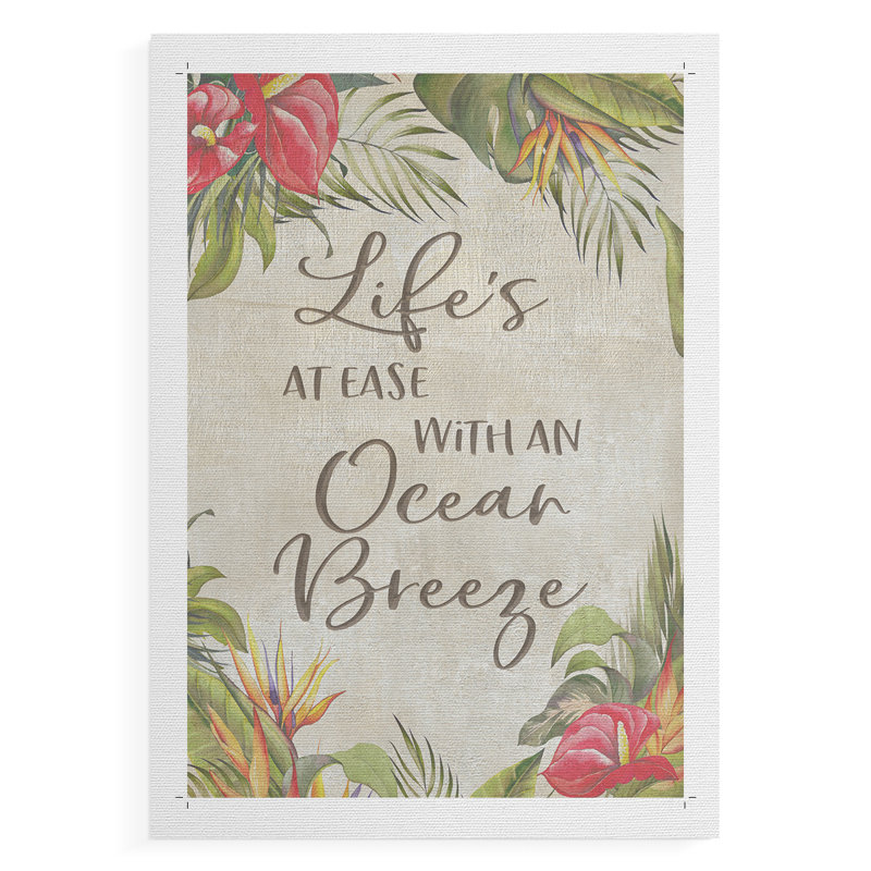 Life's At Ease - Impression sur toile seulement - NON-CADRE, H 27 po x l 18 po
